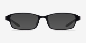 Little Preston Noir Plastique Montures de lunettes de vue d'EyeBuyDirect, with Tinted Lenses