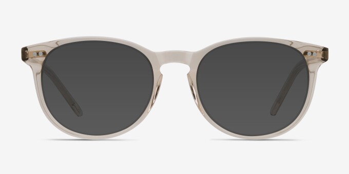 Aura Champagne AcetateEyeglass Frames from EyeBuyDirect, with Tinted Lenses