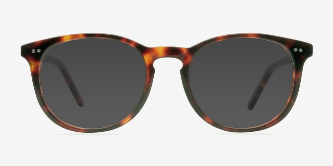 Aura Warm Tortoise AcetateEyeglass Frames from EyeBuyDirect, with Tinted Lenses