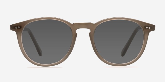 Prism Taupe AcetateEyeglass Frames from EyeBuyDirect, with Tinted Lenses