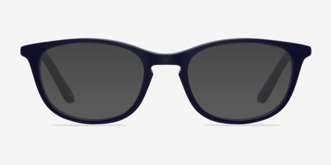 Valentin Navy AcetateEyeglass Frames from EyeBuyDirect, with Tinted Lenses