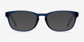 Drums Bleu Plastique Montures de lunettes de vue d'EyeBuyDirect, with Tinted Lenses