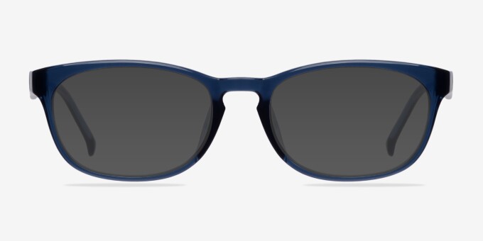 Drums Blue PlasticEyeglass Frames from EyeBuyDirect, with Tinted Lenses
