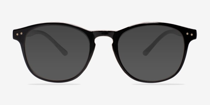 Instant Crush Clear & Black PlasticEyeglass Frames from EyeBuyDirect, with Tinted Lenses