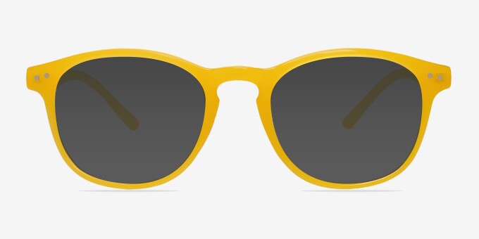 Instant Crush Yellow PlasticEyeglass Frames from EyeBuyDirect, with Tinted Lenses