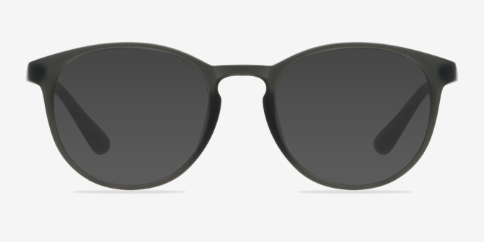 Muse Matte Gray PlasticEyeglass Frames from EyeBuyDirect, with Tinted Lenses