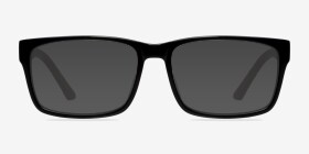 Lexington Black/brown Acétate Montures de lunettes de vue d'EyeBuyDirect, with Tinted Lenses