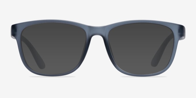 Milo Matte Gray PlasticEyeglass Frames from EyeBuyDirect, with Tinted Lenses