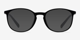 Dinah Matte Black Plastique Montures de lunettes de vue d'EyeBuyDirect, with Tinted Lenses