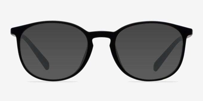 Dinah Round Matte Black Full Rim Eyeglasses | Eyebuydirect
