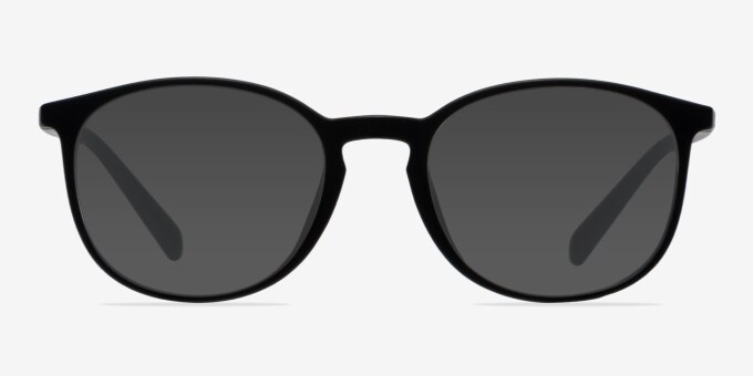 Dinah Matte Black PlasticEyeglass Frames from EyeBuyDirect, with Tinted Lenses