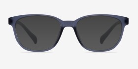 Moody Matte Gray Plastique Montures de lunettes de vue d'EyeBuyDirect, with Tinted Lenses