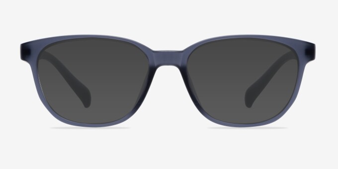 Moody Matte Gray PlasticEyeglass Frames from EyeBuyDirect, with Tinted Lenses