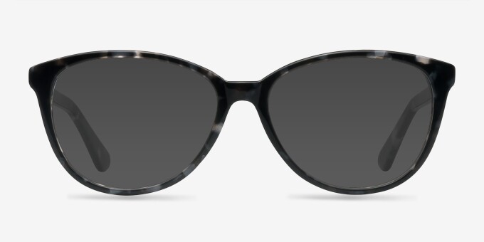 Hepburn Gray Floral AcetateEyeglass Frames from EyeBuyDirect, with Tinted Lenses