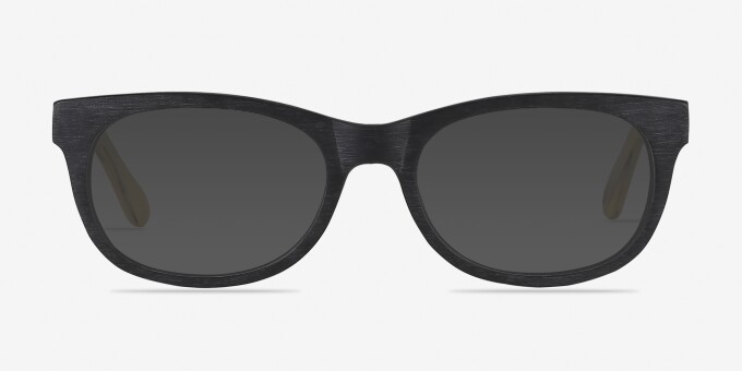 Panama Black AcetateEyeglass Frames from EyeBuyDirect, with Tinted Lenses