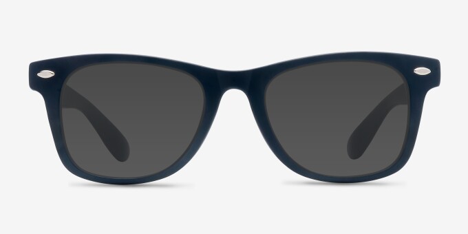 Atlee Matte Navy PlasticEyeglass Frames from EyeBuyDirect, with Tinted Lenses