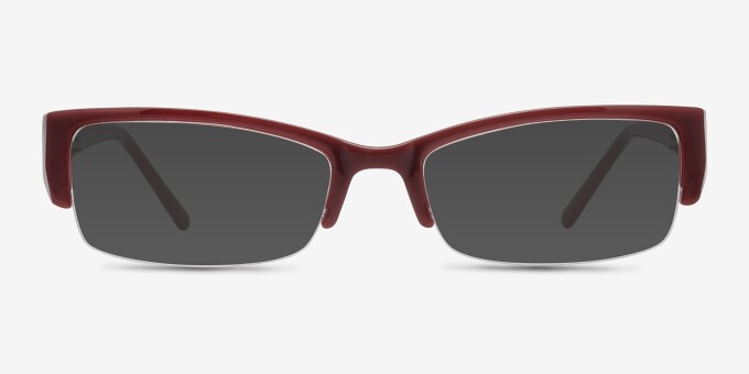 Diane Red PlasticEyeglass Frames from EyeBuyDirect, with Tinted Lenses