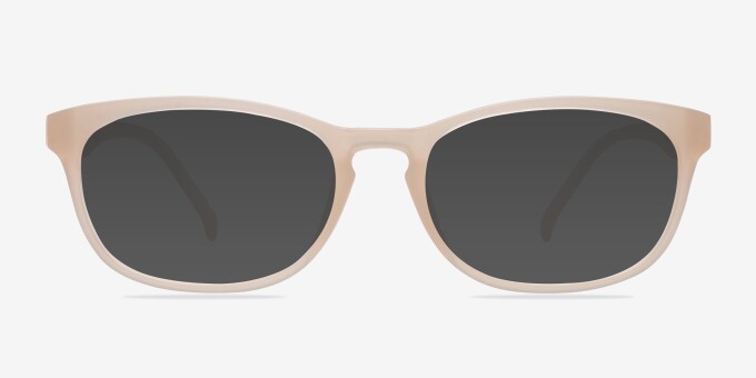 Drums Frosted White PlasticEyeglass Frames from EyeBuyDirect, with Tinted Lenses