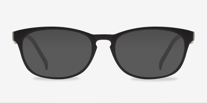 Drums Matte Black PlasticEyeglass Frames from EyeBuyDirect, with Tinted Lenses