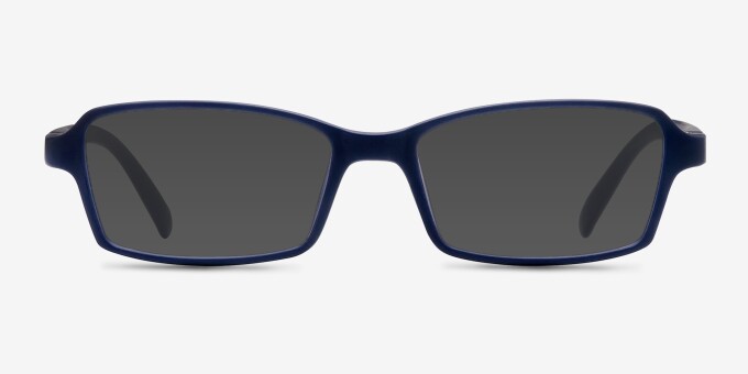 Ricki Matte Navy PlastiqueMontures de lunettes de vue d'EyeBuyDirect, Avec des Verres Teintés