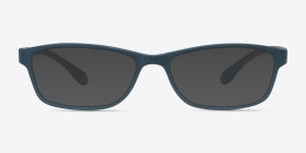 Versus Vert Mat Plastique Montures de lunettes de vue d'EyeBuyDirect, with Tinted Lenses