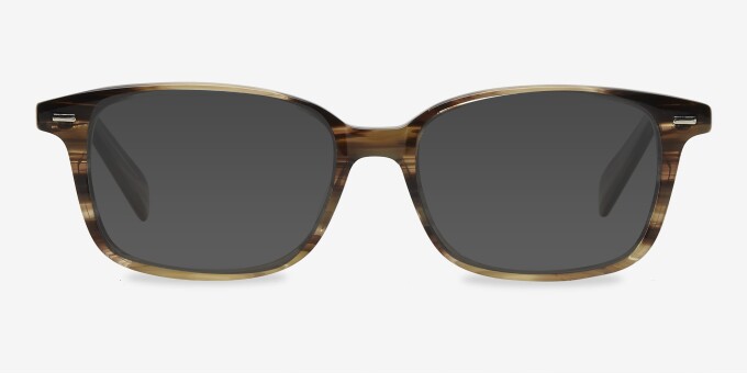Sway Brown Striped AcetateEyeglass Frames from EyeBuyDirect, with Tinted Lenses