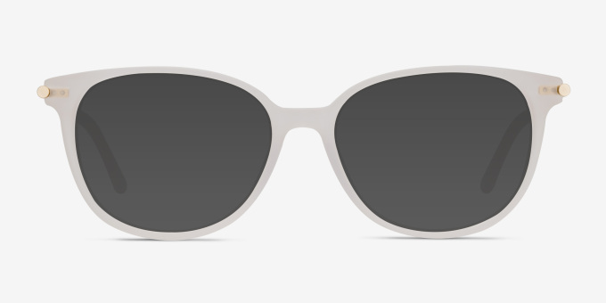 Jasmine White AcetateEyeglass Frames from EyeBuyDirect, with Tinted Lenses