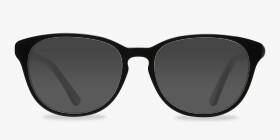 Mars Noir Acétate Montures de lunettes de vue d'EyeBuyDirect, with Tinted Lenses