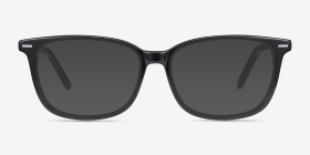 Seapoint Noir Acétate Montures de lunettes de vue d'EyeBuyDirect, with Tinted Lenses