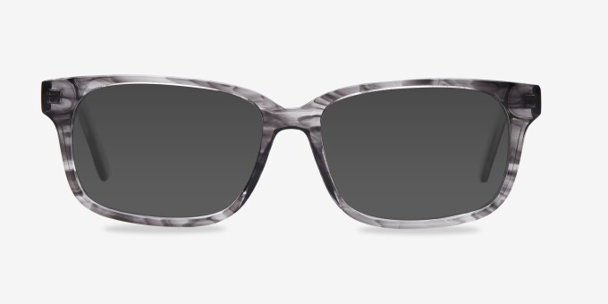 Edit Clear Gray AcetateEyeglass Frames from EyeBuyDirect, with Tinted Lenses