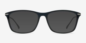 Thursday Noir Plastique Montures de lunettes de vue d'EyeBuyDirect, with Tinted Lenses