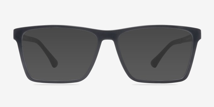Equation Matte Black PlasticEyeglass Frames from EyeBuyDirect, with Tinted Lenses