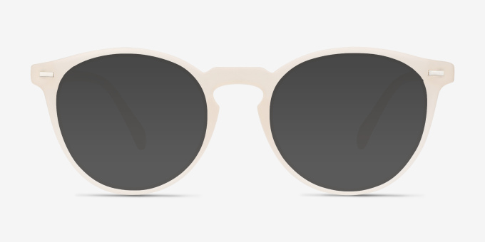 Peninsula Matte White PlasticEyeglass Frames from EyeBuyDirect, with Tinted Lenses