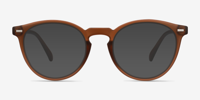 Peninsula Matte Redwood PlasticEyeglass Frames from EyeBuyDirect, with Tinted Lenses