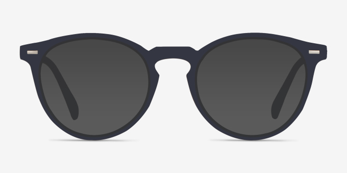 Peninsula Matte Navy PlastiqueMontures de lunettes de vue d'EyeBuyDirect, Avec des Verres Teintés