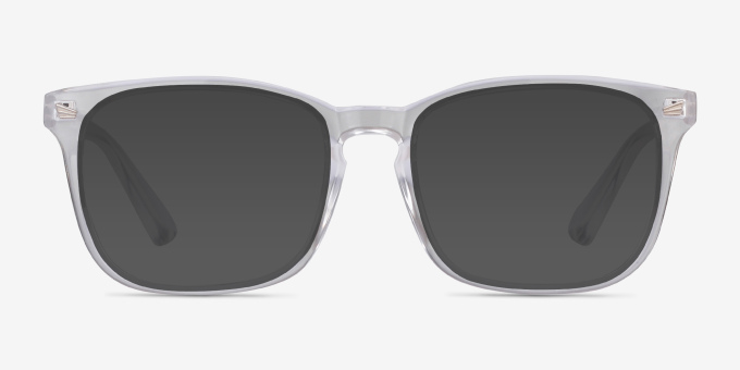 Uptown Clear PlasticEyeglass Frames from EyeBuyDirect, with Tinted Lenses