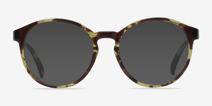 Delaware Tortoise PlasticEyeglass Frames from EyeBuyDirect, with Tinted Lenses