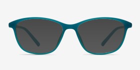 District Vert Mat Plastique Montures de lunettes de vue d'EyeBuyDirect, with Tinted Lenses