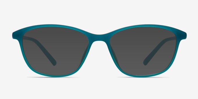 District Matte Green PlasticEyeglass Frames from EyeBuyDirect, with Tinted Lenses