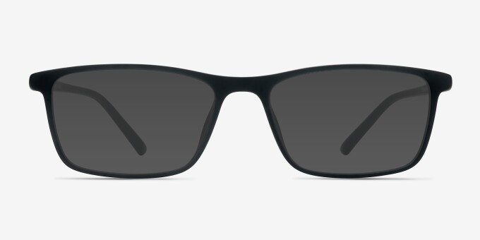 Sullivan Matte Black PlasticEyeglass Frames from EyeBuyDirect, with Tinted Lenses