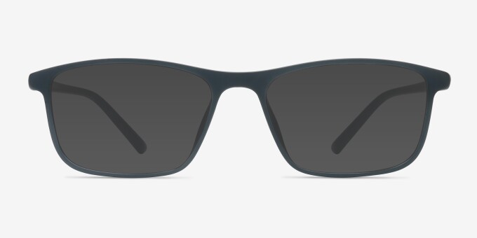 Wyoming Matte Black PlasticEyeglass Frames from EyeBuyDirect, with Tinted Lenses