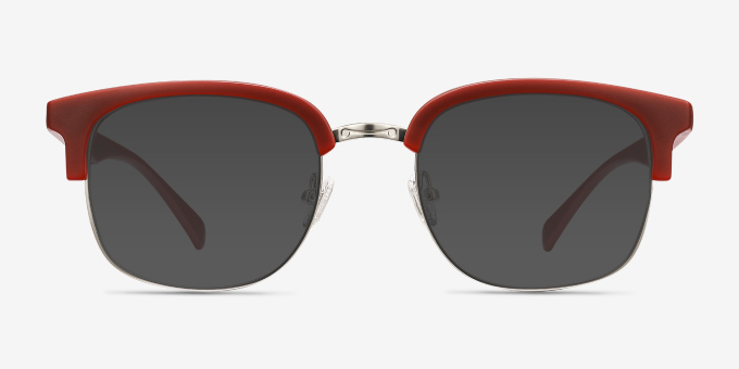 Yokote Matte Burgundy Plastic, MetalEyeglass Frames from EyeBuyDirect, with Tinted Lenses