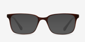November Brown Clear  Plastique Montures de lunettes de vue d'EyeBuyDirect, with Tinted Lenses