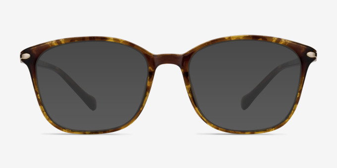 Nola Brown MetalEyeglass Frames from EyeBuyDirect, with Tinted Lenses
