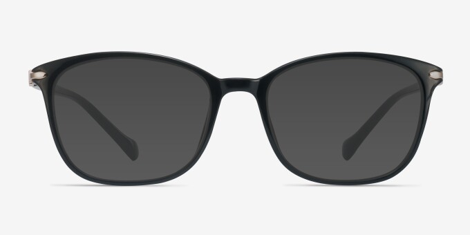 Nola Black MetalEyeglass Frames from EyeBuyDirect, with Tinted Lenses