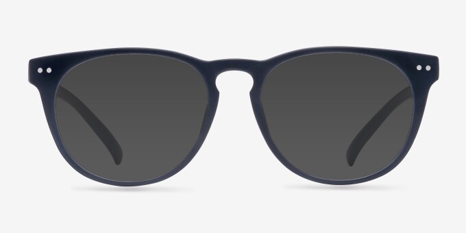 Brick Lane Matte Navy PlasticEyeglass Frames from EyeBuyDirect, with Tinted Lenses