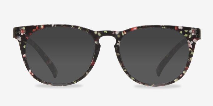 Brick Lane Matte Floral PlasticEyeglass Frames from EyeBuyDirect, with Tinted Lenses