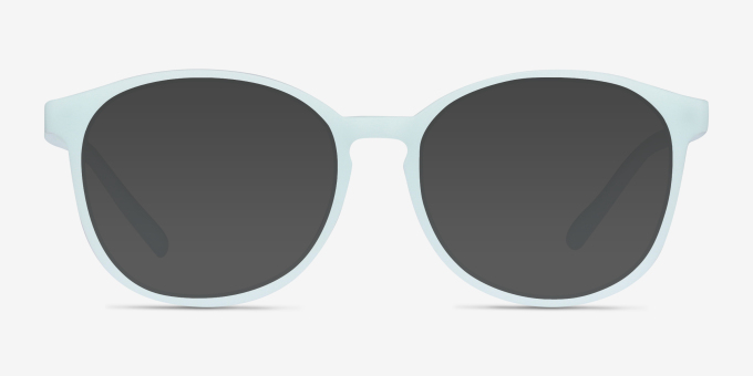 Dutchess Light Blue PlasticEyeglass Frames from EyeBuyDirect, with Tinted Lenses