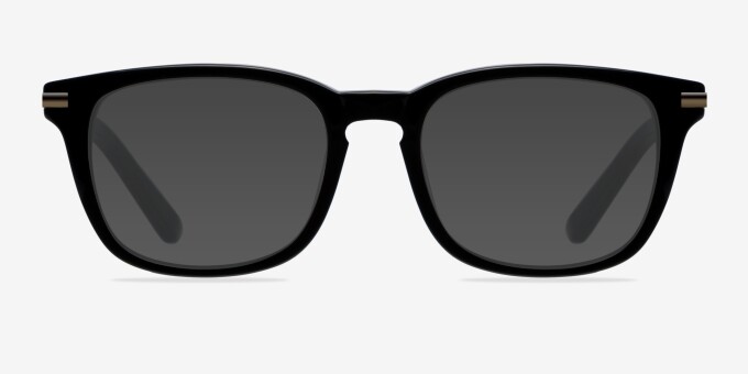 Infinity Black AcetateEyeglass Frames from EyeBuyDirect, with Tinted Lenses