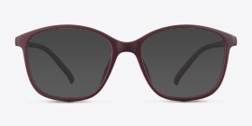 Saint Lou Burgundy Plastique Montures de lunettes de vue d'EyeBuyDirect, with Tinted Lenses